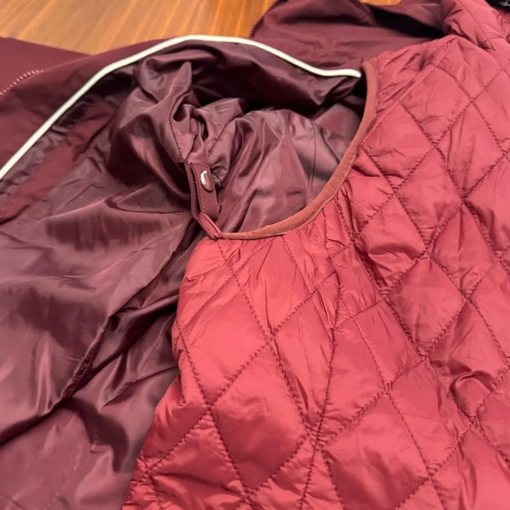 Brand New Lands' End Burgundy Jacket w/ Inner Vest - Picture 5 of 7